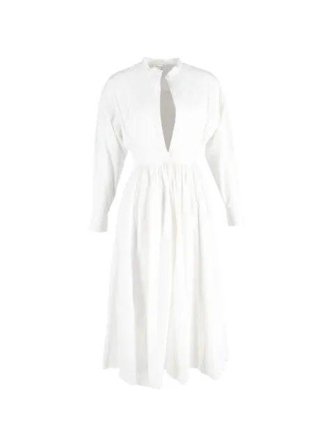 Alexander McQueen Pre-Owned button-up long-sleeve shirt dress White NAPPUGBCL403340W