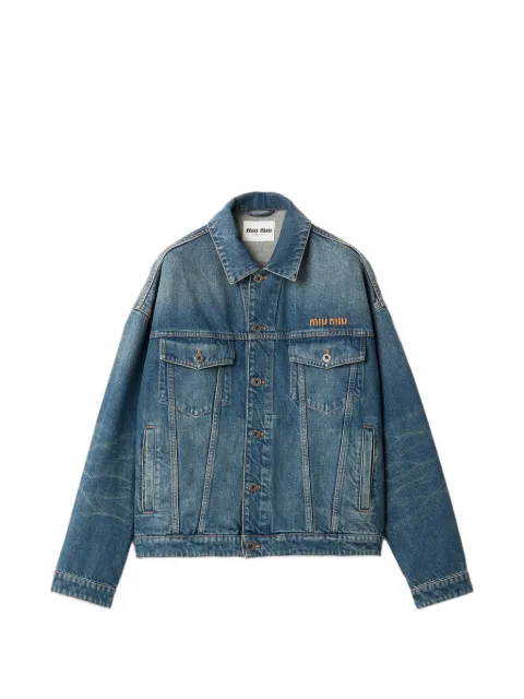 Miu Miu denim blouson jacket Blue GWB195SOOO1O6K