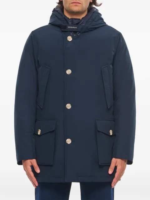 Woolrich hooded button-up coat Blue CFWOOU0483MBUT0001MLB