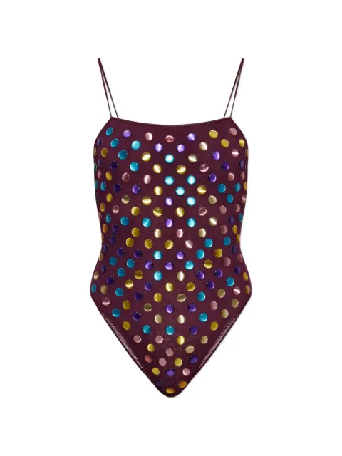 Oséree Bubble Maillot swimsuit Brown BMF268