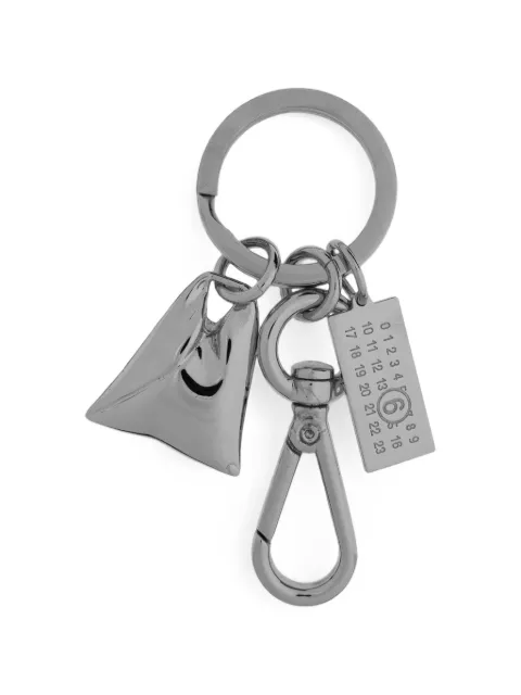 MM6 Maison Margiela logo-engraved keychain Silver SM7UA0023P9391