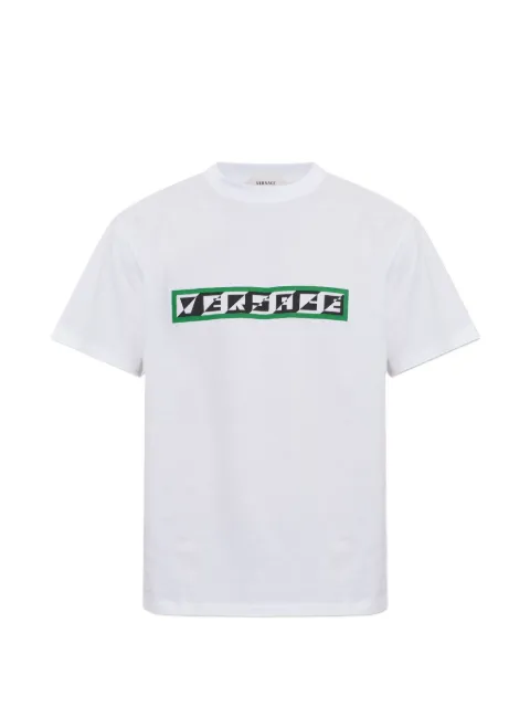 Versace printed cotton-jersey regular T-shirt White 10269691A19243