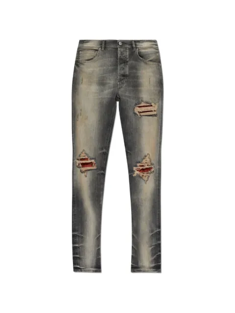 AMIRI distressed patchwork jeans Grey AMBMJE11520