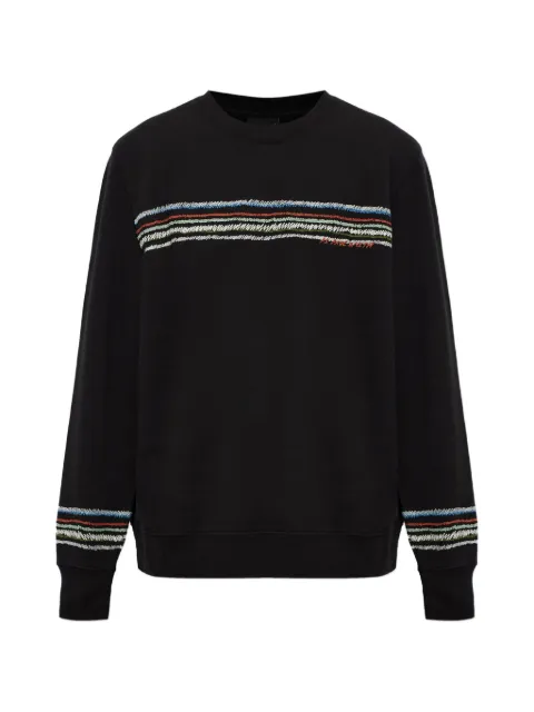PS Paul Smith embroidered logo-stripe sweater Black M2R668UWP6098