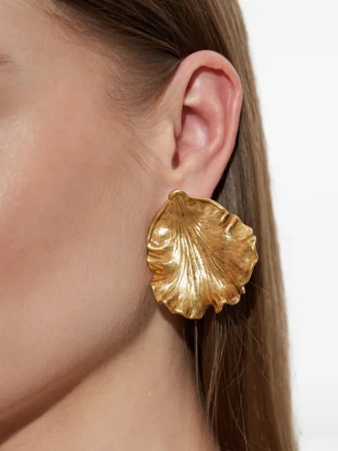 Cult Gaia Iris Leaf earrings Gold JWER37215MT33390
