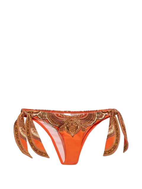 ZIMMERMANN Mahon scarf tie pant bikini bottoms Orange 8370WSS263