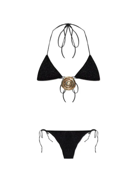 Oséree embellished Lurex bikini Black MTF268