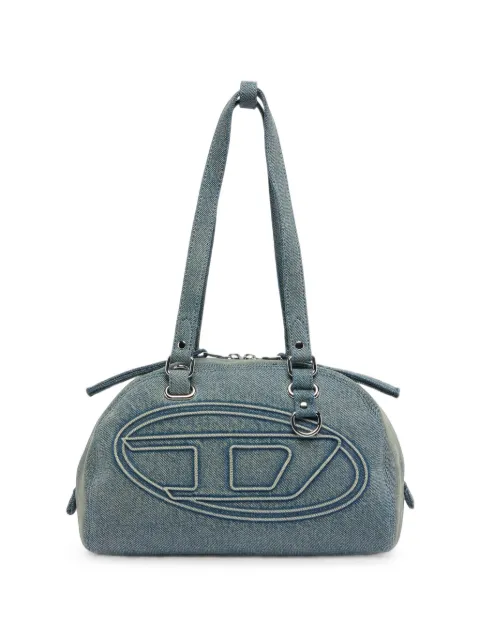 Diesel 1DR dome-shoulder bag in denim with Oval D logo Blue X10918P9345