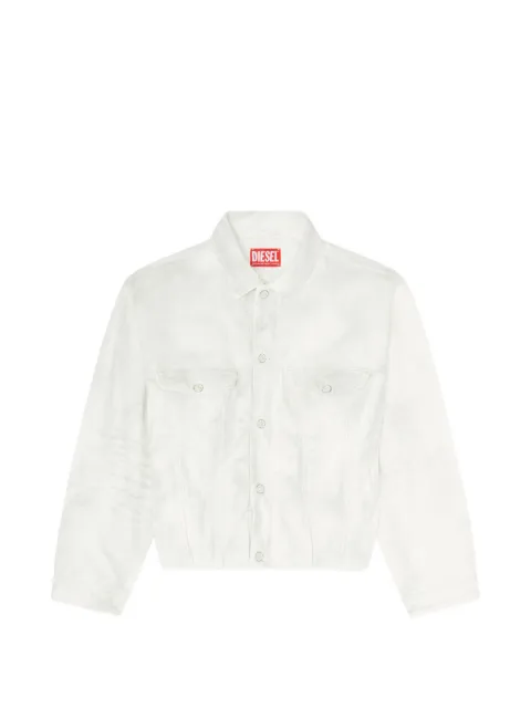 Diesel elasticated trucker jacket in denim White A25282007GG
