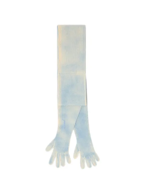 Diesel hybrid glove-scarf in two-tone wool Blue A260670DEDD