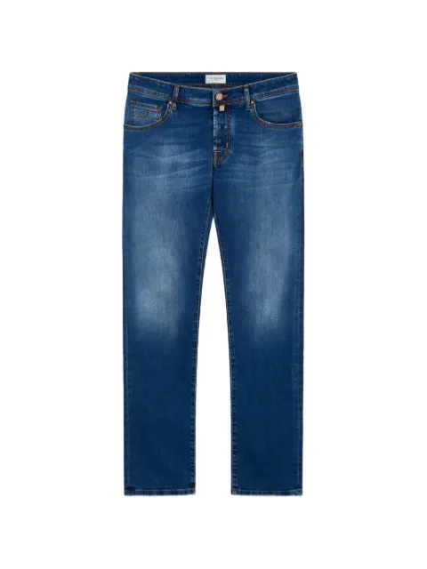 Jacob Cohën logo-patch whiskered jeans Blue JUMQE006030S3624V3