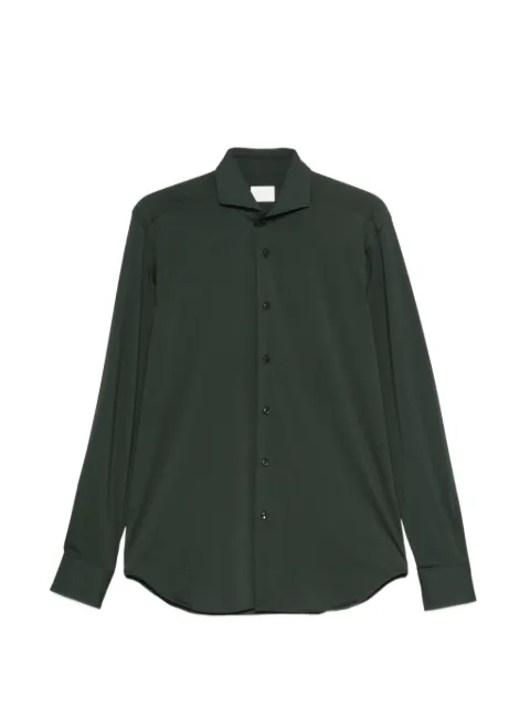 Xacus button-fastening long-sleeve shirt Green 11460ACT520ML