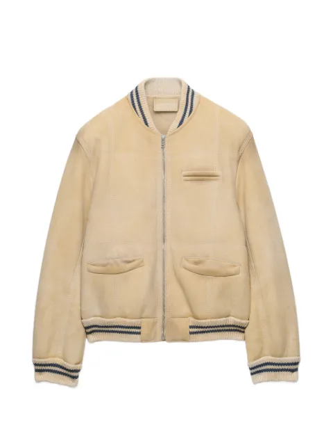 Prada sheepskin bomber jacket Neutrals UPW637SOOO1ZXR