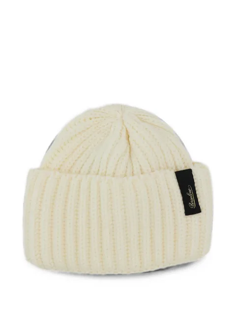 Borsalino Bell ribbed-knit beanie hat Neutrals 130368WV