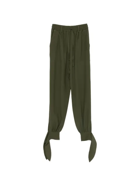 Nº21 drawstring tie-cuff trousers Green 26IN2M0B0615424