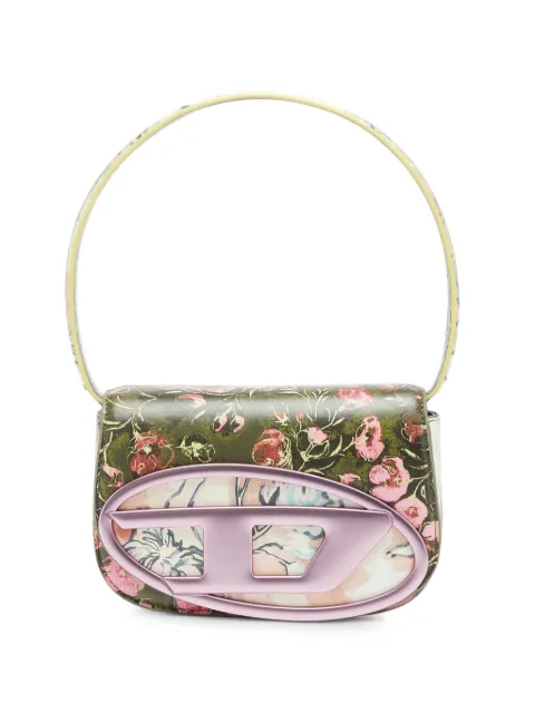 Diesel 1DR-Iconic shoulder bag with floral-print Green X08396P9400