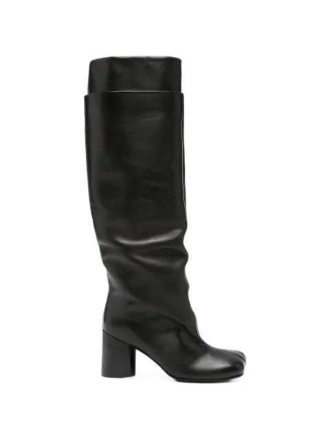 Liska square-toe block-heel boots Black DEL02PORTO