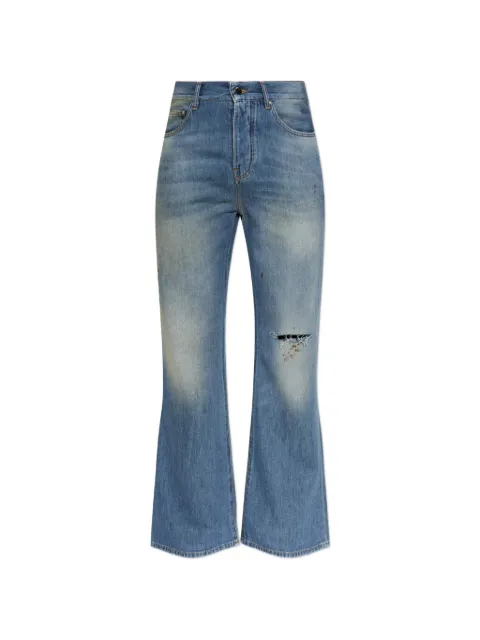AMIRI distressed paint-splatter jeans Blue AMBMJE11480