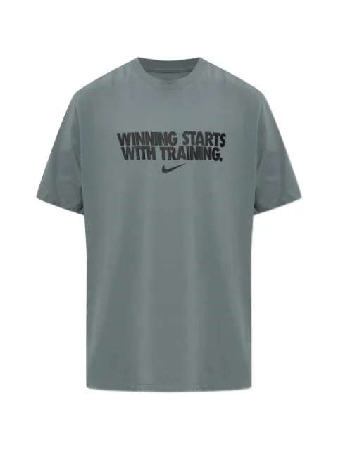 Nike slogan-print short-sleeves T-shirt Grey HV41870