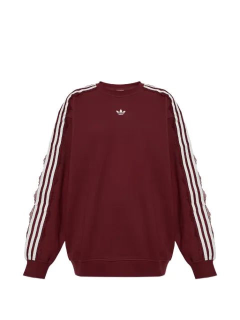 adidas lace 3-stripes crew sweatshirt Red LG4255