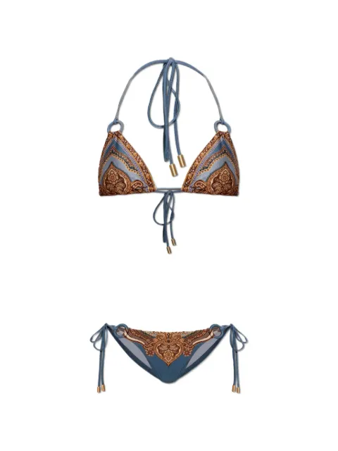 ZIMMERMANN paisley-print bikini Blue 4621WSS2630