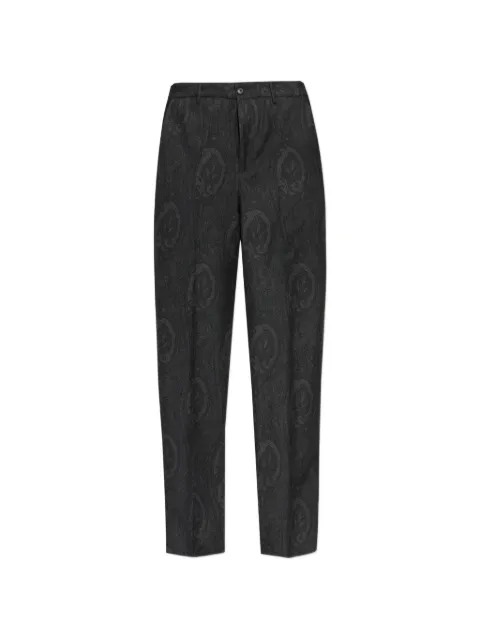 ETRO paisley-print pleated trousers Grey MRED001899SA219
