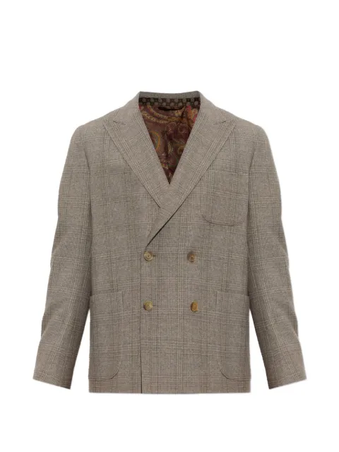 ETRO double-breasted checked blazer Brown MRCA008099IAB12