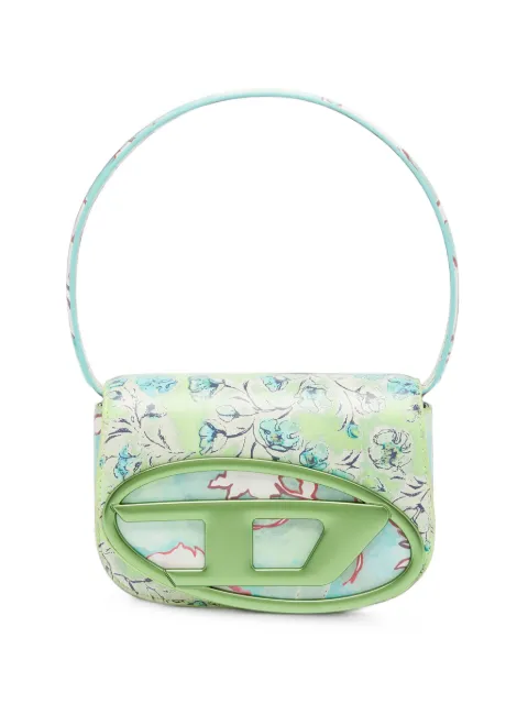 Diesel 1DR-Iconic shoulder bag with floral-print Green X08396P9400