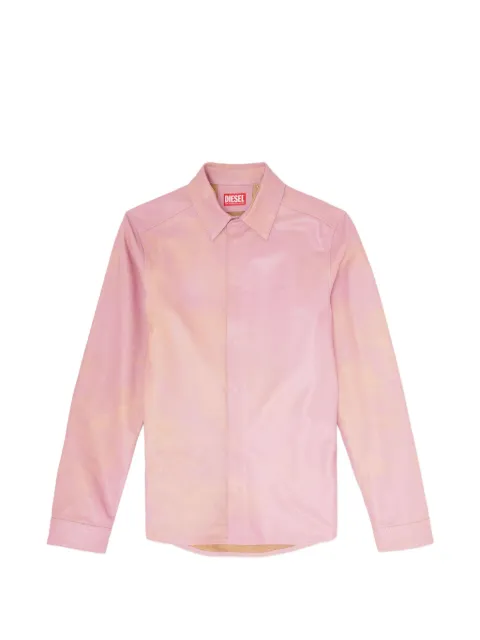 Diesel shirt in treated leather Pink A250900LHCQ
