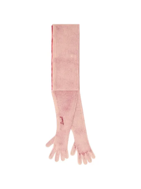 Diesel hybrid glove-scarf in two-tone wool Pink A260670DEDD