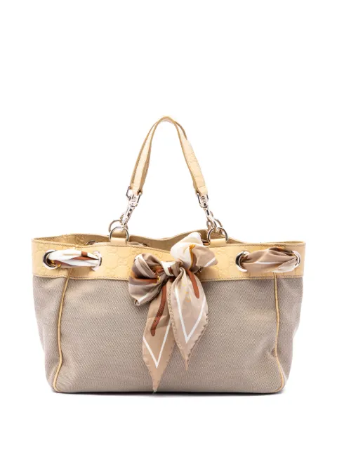 Gucci Pre-Owned 2016-2026 Medium Guccissima Trimmed Canvas Positano tote bag Neutrals PGAXDANZ50KU8A20