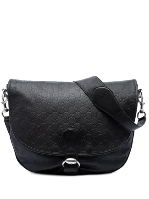 Gucci Pre-Owned 2016-2026 Guccissima Flap Messenger Bag crossbody bag Black SYP2FSLVVOJ4QV47