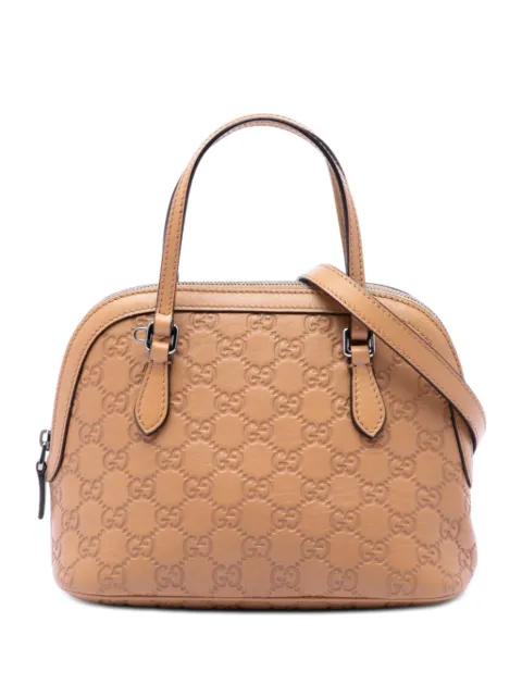 Gucci Pre-Owned 2016-2026 Mini Guccissima Dome satchel Brown JYDGJSF2OXJTLAOX