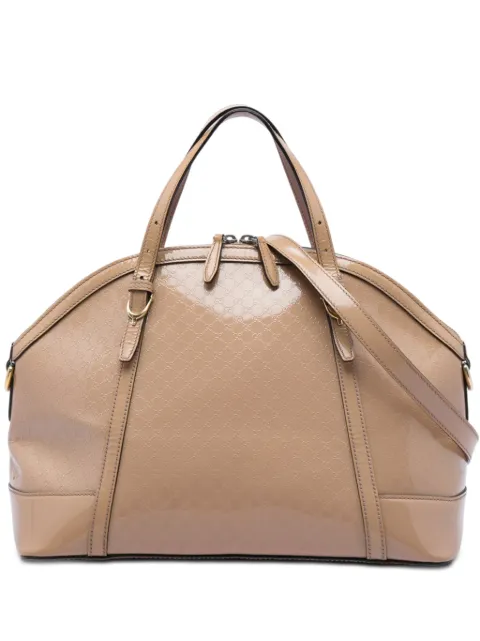 Gucci Pre-Owned 2016-2026 Large Microguccissima Patent Nice Dome satchel Neutrals R1OTLNIF18ECZVJM