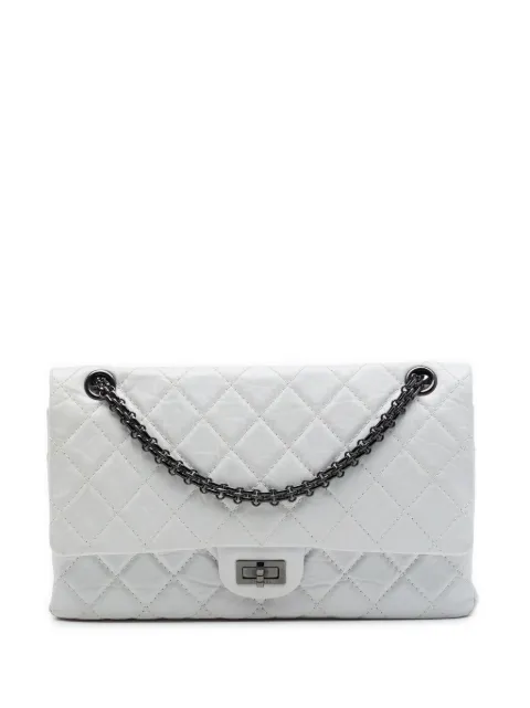 CHANEL Pre-Owned 2008-2009 Quilted Aged Calfskin Reissue 2.55 Double Flap 226 shoulder bag White 689G3F5LQDC8Y3PZ