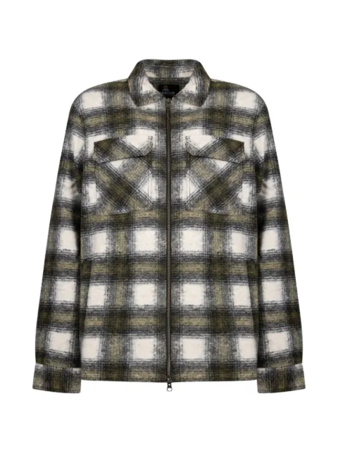 Barbour International Clayton check-pattern zipped shirt jacket Green MFL0205GN98