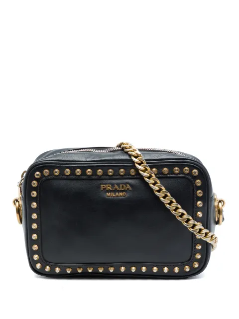 Prada Pre-Owned 2010-2026 City Calf Studded Camera Bag crossbody bag Black HAJQSBRVPSI21CGI