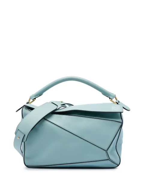 Loewe Pre-Owned 2016 Medium Calfskin Puzzle satchel Blue FMMQ0VOFOK1CE0CN