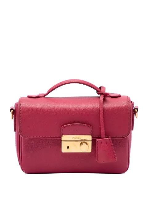 Prada Pre-Owned 2013-2026 Saffiano Sound Lock satchel Pink CK1X63L09K1G1CJD