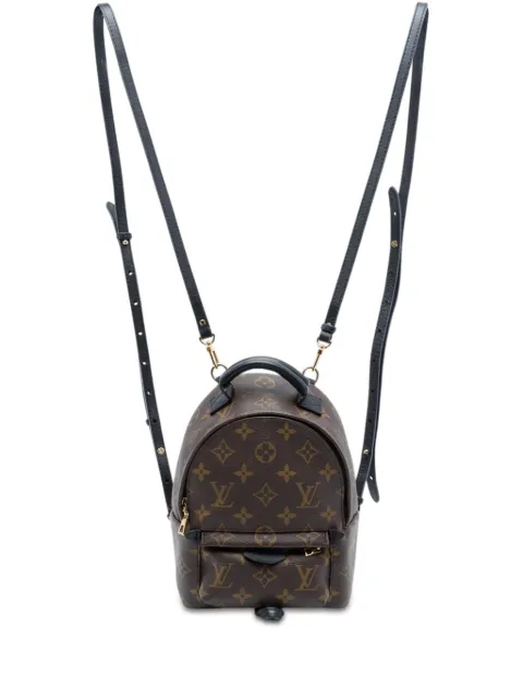 Louis Vuitton Pre-Owned 2016 Monogram Mini Palm Springs backpack Brown 90MHQP57P05RPK6M