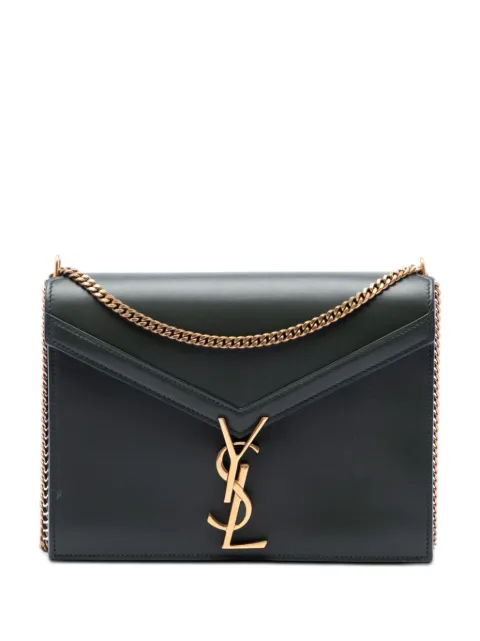 Saint Laurent Pre-Owned 2018 Smooth Calfskin Monogram Cassandra Clasp Bag shoulder bag Green 91O0TPBIUVJV5WUB
