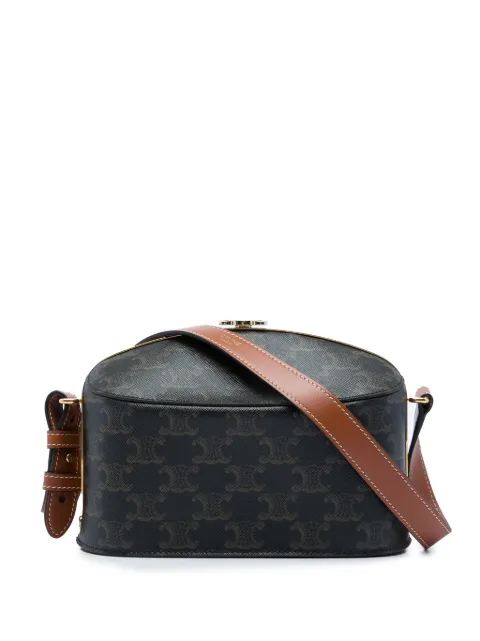 Celine Pre-Owned 2021 Triomphe Coated Canvas Lunch Box Bag shoulder bag Brown 7EKMGX63XRFVB9IP