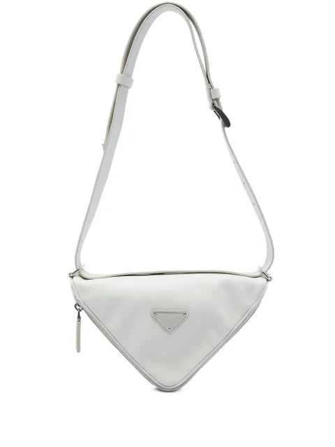 Prada Pre-Owned 2013-2026 Saffiano Cuir Triangle Convertible shoulder bag White 1O0ERTWPLCPHPHS8