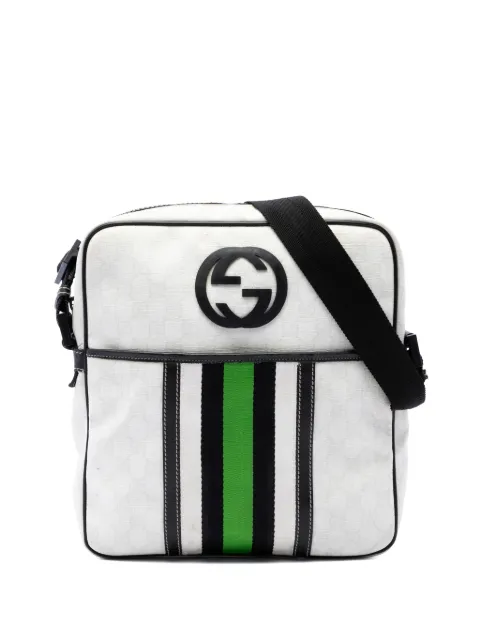 Gucci Pre-Owned 2016-2026 GG Supreme Interlocking G Web crossbody bag White 1P2NKU7T6UB1GWSI