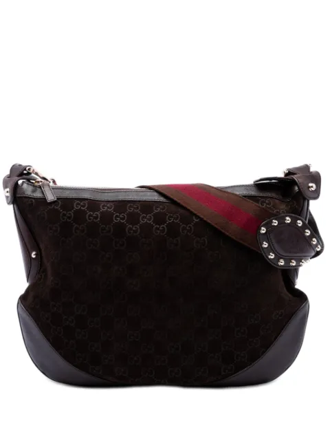 Gucci Pre-Owned 2000-2015 GG Suede Studded Pelham crossbody bag Brown XX6R644T8TC74GP7