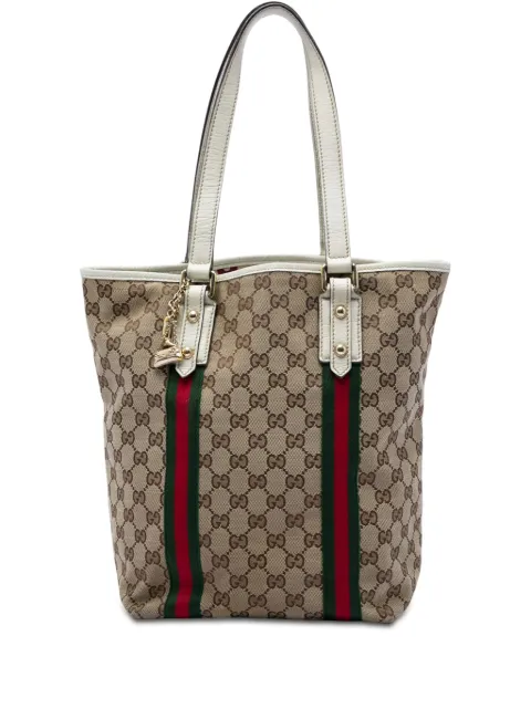 Gucci Pre-Owned 2000-2015 GG Canvas Web Jolicoeur tote bag White 22XC49AUVAIKP696
