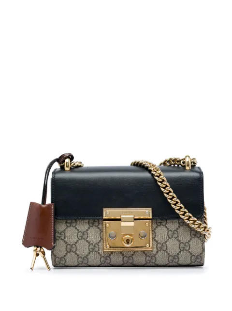 Gucci Pre-Owned 2016-2026 Small GG Supreme Padlock crossbody bag Neutrals WF6TU3BYK5NTDMK2
