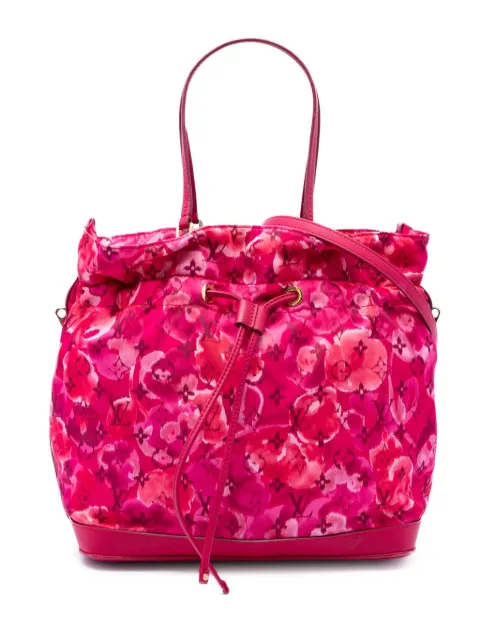 Louis Vuitton Pre-Owned 2013 Limited Edition Monogram Nylon Ikat Noefull MM bucket bag Pink DFXHQ74Z9RP7VOWE