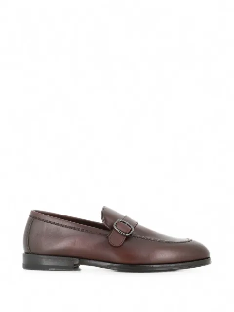 Henderson Baracco buckle-strap leather loafers Brown 86406P