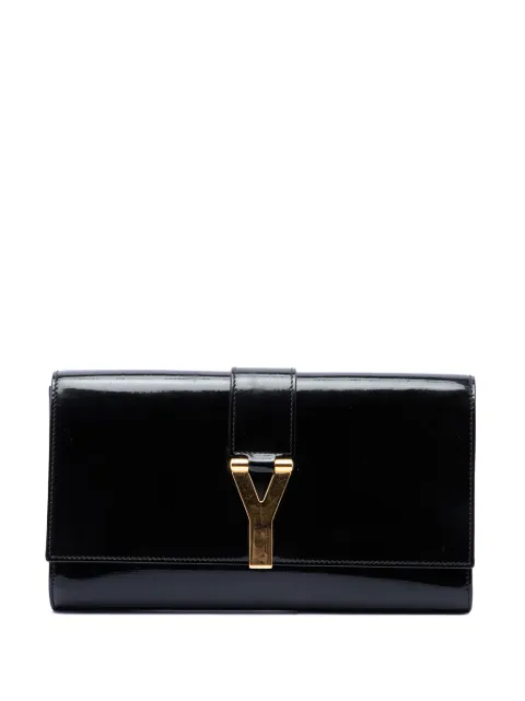 Saint Laurent Pre-Owned 2013-2026 Patent Chyc Ligne clutch bag Black 77BHP3SWNQBWHEMY